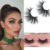 GOO GOO Mink Lashes, 18mm Natural False Eyelashes 3D Layered Effect Real Siberian Mink Fur Fake Eyelashes Hand Made Strips Eyelashes Reusable Make Up 1 Pair Natural Lashes
