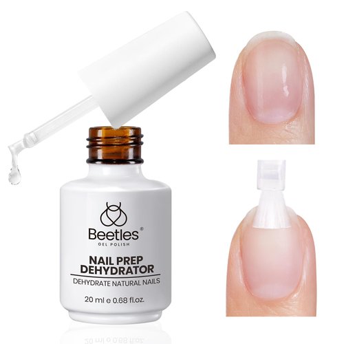 Beetles Nail Dehydrator 20ml, Acid-Free Nail Prep Dehydrator Manicure Bonder Liquid Prevent Lifting Suitable for Acrylic and UV for Gel Nails