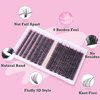 Focipeysa Eyelash Extension Kit D Curl Lash Clusters 280pcs DIY Lash Extension Kit 40D Individual Lashes with Lash Bond and Remover Lash Applicator DIY Lashes Kit for Individual Eyelashes Beginners
