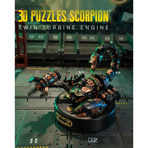 RoWood 3D Metal Puzzles for Adults,Mechanical Puzzle for Adults,Scorpion Model Kit, Model Building Kits,Electric Building Toy,DIY Creative Craft Gifts for Adults&Teens
