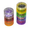 GMS 7 Day Stackable Pill Organizer for Medications, Vitamins, and Supplements | Includes 2 Lids and 7 Day Adhesive Labels | Small (Rainbow) 6 3/4 Inches in Height, 1 5/8 Inches in Diameter