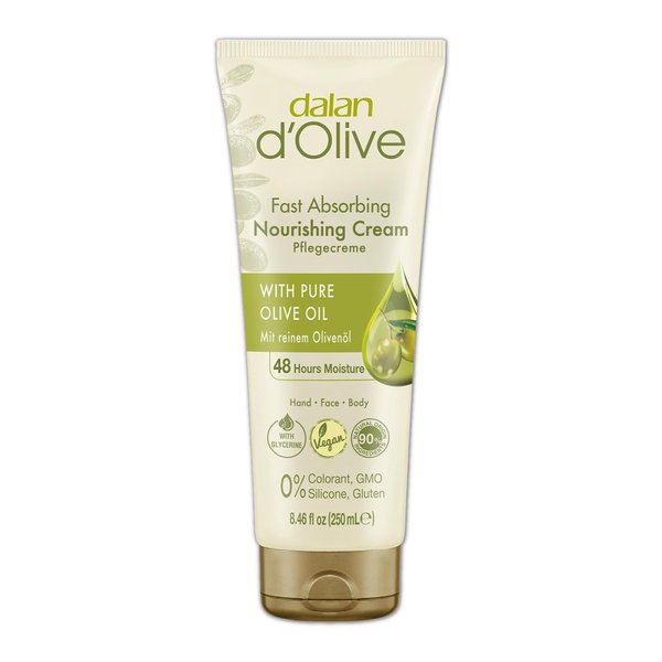 Hand and Body Cream, Pure Olive Oil, Dalan D’olive 250ml – 8.45floz