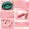 3 Colors Diamond Glitter Metallic Lip Gloss Shimmer Liquid Lipstick Set Black Green Wine Red Matte Lipstick for Women Halloween Lip Makeup