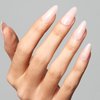 GLAMERMAID Press on Nails Medium Almond, Spring Summer Nude Glue on Gel Nails, 24Pcs Short Stiletto Acrylic False Nails Kits Reusable UV Finish Full Cover Stick on Nails for Women Gift