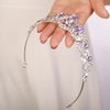 JWICOS Wedding Tiara for Women and Brides Princess Crowns and Tiaras for Bride Rhinestone Birthday Crown Headband Crystal Costume Party Prom Tiara Hair Accessories (Purple)
