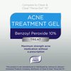Equate 2-Pack 10% Benzoyl Peroxide Acne Treatment Gel - Powerful Skincare Combo for Clear, Radiant, and Acne-Free Skin + Create Sticker