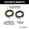 Lippert Replacement Double Lip Grease Seal for 1,250 to 8,000-lb. RV Trailer Axles, 1.72" Inner Diameter, 2-Pack - 122087