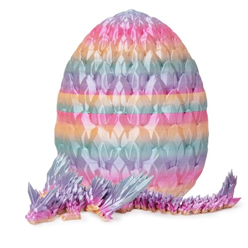 BLFMT Dragon Egg,3D Printed Flying Dragon Eggs with Dragon Inside,Crystal Dragon Fidget Toy, Home Office Decor Executive Desk Toys for Adults and Kids(Multicolor)