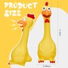 Hungdao 1 Pcs Horse Toys Latex Squeaky Squeeze Chicken Squeak Horse Turkey Balls for Play Fake Screaming Chicken Toys for Horses Soccer Ball for Reduce Separation Anxiety Noise Maker Squeaker(Yellow)