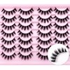SQYlashes Natural Lashes Wispy Cat Eye False Eyelashes Short - 14 Pairs, G81