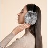 ZLYC Womens Girls Winter Fashion Adjustable Faux Fur EarMuffs Ear Warmers, Grey
