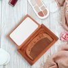 NOLITOY Wooden Folding Mirror and Comb Set, Pocket Mirror with Hair Brush Makeup Vanity Mirror for Women Grils Backpack Travel