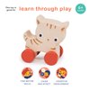 Mentari Toys - Kitten on Wheels - Wooden Cat Push Toy for Babies and Toddlers - Natural Wood Handheld Toy with 4 Wheels - Enhances Motor Skills - Fosters Imaginative Play - Age 6m+
