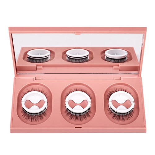 Ykecfpry Lash Buddy Self-adhesive Eyelashes, New Snap on Lashes, Reusable 3 Pairs Lash Buddy Eyelashes Snap on No Adhesive, Stable and Easy to Put On, Natural Look and Waterproof Fake Eyelashes (W09)
