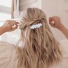 WHAVEL Hair Clips, 4Pcs Rhinestone Hair Pins for Women, Silver Bridal Barrettes, Wedding Hair Accessories for Bride Bridesmaid