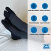 Zensah Bunion Ease Sock - Corrector Relief Sock for Bunions Women and Men - Toe Separator Sock Design (Black/Grey, Medium)