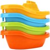 TECHNOK Baby Bath Toys for Toddlers - 12 pcs Rainbow Stacking Cups Baby Toy with Bath Boats Train and Toddler Watering Can - Stackable Plastic Bath Toys - Sea Animal Shapes Bath Toy for Girls and Boys