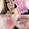 Petansy 6 Colors Jelly Lipstick Heart Shape Lipstick Set Plumping Serum Lip Balm Ultra Hydrating Smooth Lip Gloss for Women Makeup (6 Colors/Set)