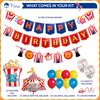 Pirese Carnival Theme Party Decorations, Circus Party Decorations, Carnival Birthday Party Decorations, Circus Birthday Party Supplies | Carnival Banner | Circus Banner | Carnival Balloons Decor