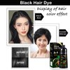 Dapoprren Instant Black Hair Shampoo, 3 in 1 Hair Dye Shampoo for Gray Hair, Natural Black Shampoo-Hair Nourishing & Darkening for Men Women - 17Fl Oz