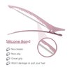AIMIKE Hair Sectioning Clips with Silicone Band - 6pcs No Crease Duck Billed Clips for Styling, Cutting, and Rollers in Morandi Color