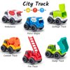 ROZEUS 8 Pcs Toddler Toy Cars for 1-3 Year, 8 in 1 Trucks Toy Vehicles Set for Toddlers, BPA Free, Phthalates Free, PVC, Dishwasher Safe, Recycled Plastic, Birthday Gifts for Boys Girls