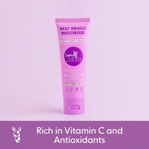 Dotted Zebra Daily Miracle Moisturizer, 1.69 oz - Enriched with Vitamin C - Nourishing - Vegan - Daily Face Moisturizer - All Skin Types