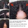 Amznlady Curly Pixie Cut Wig Human Hair Wigs V Part Human Hair Wig No Leave Out Brazilian Human Hair Wig For Black Women Curly Bob Wig Upgrade U Part Wig NO Glueless 180% Density Natural Black 14 Inch
