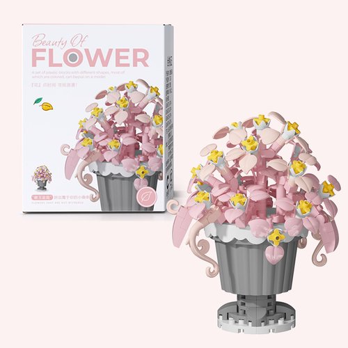 ALITTDRE Flowers Building Blocks Sets, Office Home Decor Bonsai, Micro Flower Toys Building Set, Gifts for Mothers, Valentines, Birthdays, Adult & Kid (Chlorophytum comosum)