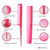 Allegro Combs Rat Tail And Barber Comb Stylist Combs Set Rattail Styling Parting Comb Hair Stylist Tail Comb Men Combs Women Combs Kids Comb Fresh Color 2 Pc. (Neon Pink)