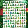 105 PCS Christmas Tree Temporary Tattoos Birthday Party Decorations Supplies Favors Mini Merry Xmas Tree Cute Decor Tattoo Stickers Gifts For Game Boys Girls Classroom School Prizes Reward