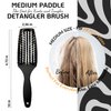 Inatekpro Curved & Vented Detangler Boar Bristle Brush - All Hair Types, Wet & Dry, for Kids, Women & Men