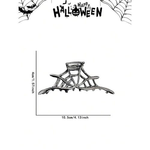 Halloween Hair Claw Clips Hair Claw for Women 1Pcs Web Hair Claw Clips for Thick Hair Black Hair Clips Hair Clips Metal Hair Clips Black Web Designs Halloween Clips Cute Hair Clips Accessories