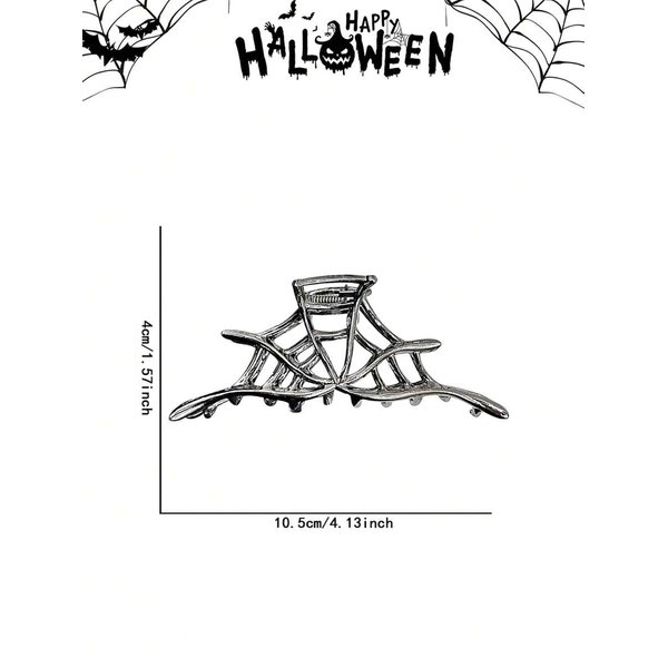 Halloween Hair Claw Clips Hair Claw for Women 1Pcs Web Hair Claw Clips for Thick Hair Black Hair Clips Hair Clips Metal Hair Clips Black Web Designs Halloween Clips Cute Hair Clips Accessories