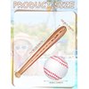 Kacctyen 4 Pieces Inflatable Baseball Set, Includes Baseball Bat and 3 Baseball Plastic Bat Inflatable Baseball Bat for Adults Outdoor Yard Backyard Garden Playing(Baseball)