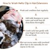 Hetto Curly Clip in Hair Extensions Human Hair #2 Darkest Brown Hair Extensions Clip in Human Hair Full Head Natural Wavy Clip in Extensions 20 Inch 7pcs 105+20g
