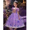 Davvew Princess Dresses for Girls,Light Up Princess Costume for Christmas, Halloween, birthday gifts for Age 3-8 Year Old