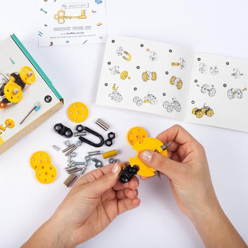 The Off Bits Vehicle Stem Building Toys, Educational Build Your Own Robot Toy for Kids Age 6 7 8 9+ Year Old Boys and Girls, Stem Toys Engineering Kit, Construction Toys Steam Gift - BlazeBit