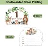 REWIDPARTY 1st Birthday Party Invitations with Envelopes & Stickers（Set of 15） Woodland Animals Shaped Fill-in Invitations Forest Animals Invites Cards 1st Kids Birthday Anniversary Party Supplies