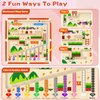Magnetic Color and Number Maze Montessori Toys for 3+ Year Old Kids Wooden Drawing Board with Magnetic Beads Educational Learning Toys Counting Matching Toys