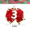 Strawberry Bow Hair Clips for Baby Girls - Girls 3rd Birthday Party Decoration Alligator Hair Clips Bow Cute Duckbill Red Bow Hair Barrettes Bow Hair Accessories for Girls Toddlers Baby Shower Gifts