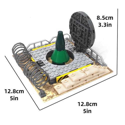 Thcbme Military Base Building Blocks Set E, Army Base, WW2 Military Building Toys, Compatible with Lego 6254100 Building Accessory