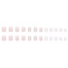 Foccna Square Press on Nails Short Pink False Nails Acrylic Artificial Nails Simple Glossy Fake Nails with Glossy Nails for Women and Girls,24Pcs