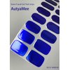 AutyaMee Semi Cured Gel Nail Strips (Blue Mirror)-20 PCS Gel Nail Stickers | Gel Nail Wraps | UV Light Required, Salon Quality & Easy to Use