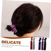 Lurrose 18pcs Glitter Hair Ties No Crease Ponytail Holders Elastic Ribbon Hair Ropes (Assorted Colors)