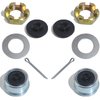 iBroPrat 2Set Trailer Nut Kits 1" Spindle Shaft Can-am Castle Nuts 1" Washers 2.25" Cotter Pins 1.98" Dust Covers and Rubber Plugs for 1" Shaft Spindle