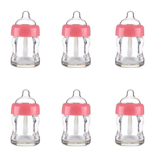 6 Pieces Empty Lip Gloss Tubes Reusable Lip Gloss Containers Milk Bottle Shaped Lips Gloss Tube 7 ml Empty Refillable Lips Gloss Bottles DIY Cosmetics Lipstick Containers, Pink