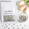 Beadsland 576pcs Flat Back Crystal Rhinestones Round Gems for Nail Art and Craft Glue Fix, Crystal AB, SS30,6.3-6.5mm