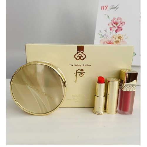 The History of Whoo Gongjinhyang Mi Luxury Glow Pressed Powder No. 21 Korea Beauty Set