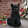 HyDren 13 Inch Valentine's Day Black Cat Stuffed Animal Black Cat Plush Toy Realistic Cute Cat Stuffed Animal Gift Kawaii Black Cat Plushies for Kids Birthday Party Favors Home Room Nursery Car Decor